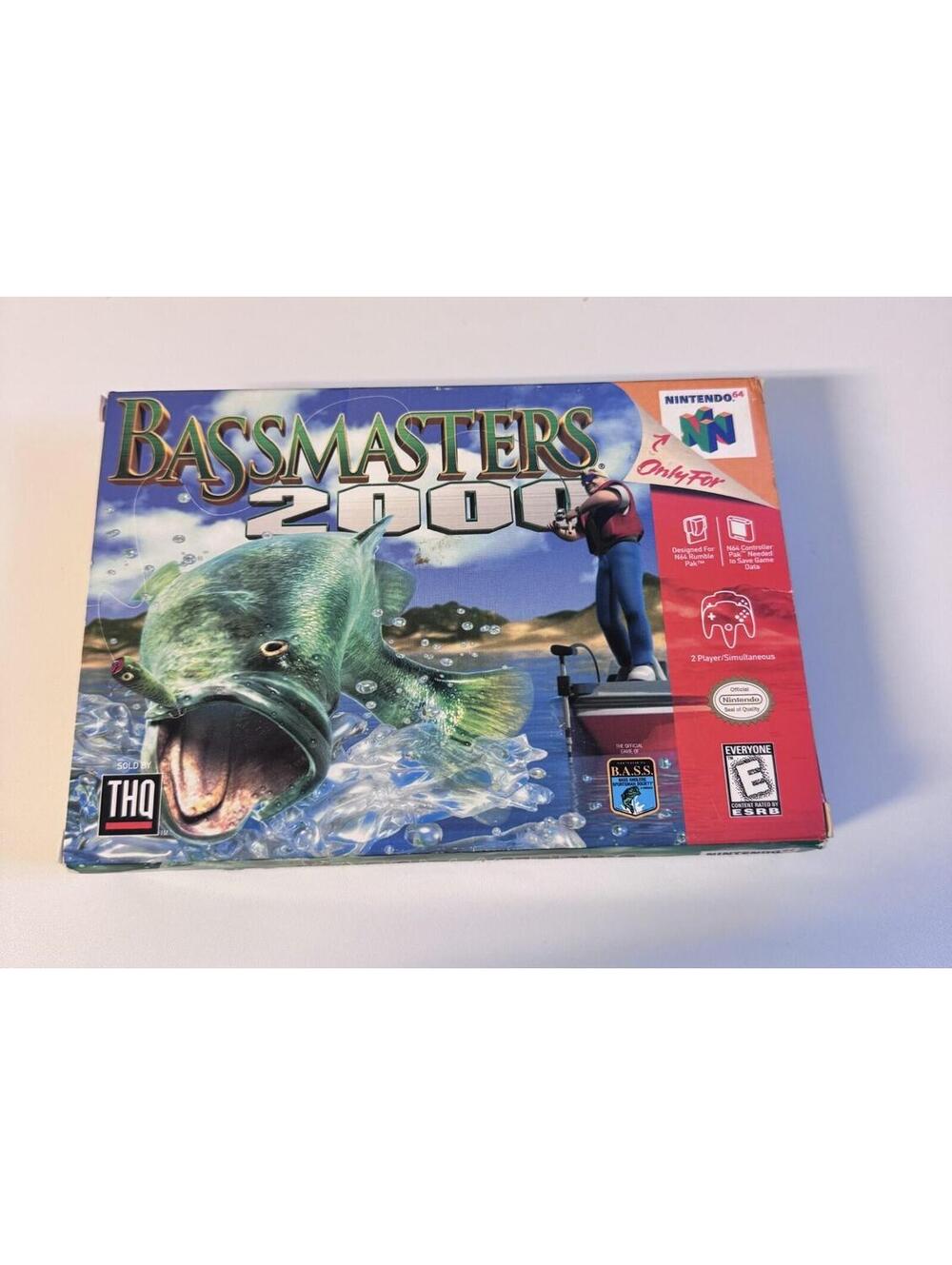 Bass Masters 2000 Nintendo 64 Video Game Cart + Box Tested